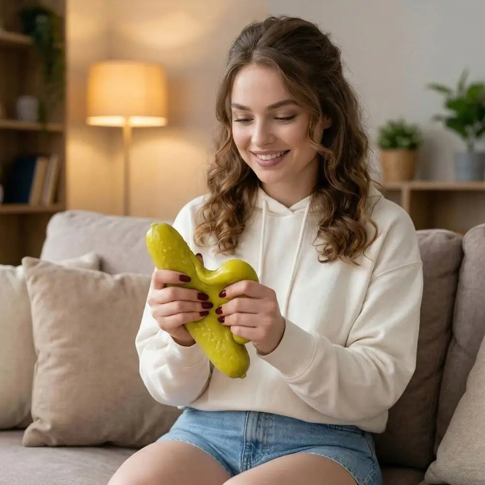 Jumbo Pickle Squishy Big Cucumber Squeeze Slow Rising Squeeze Stress Relief for Adults Jumbo Pickle Squishy Stress Relief Set