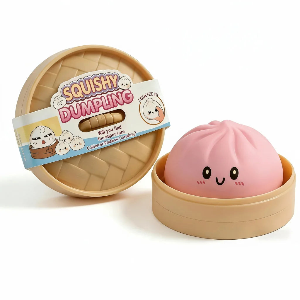 New Glitter Dumpling Glitter Dumpling Squishy with Box Dumplings Sensory Squeeze Toy for Stress Relief