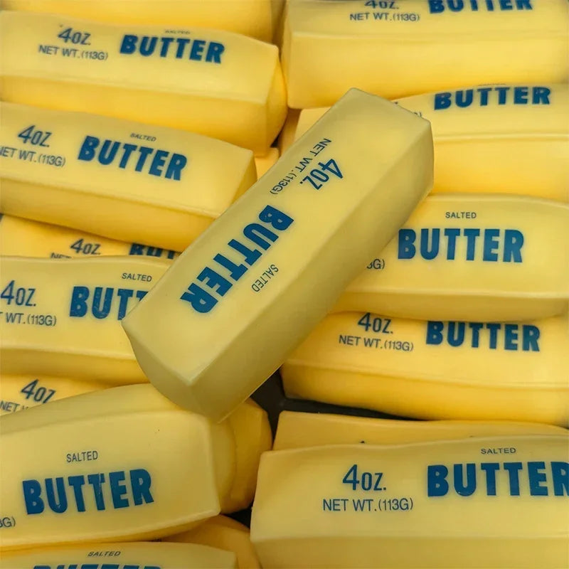 Butter Stick Squishy Stress Ball Fidget Toy Crunchy Squeeze Toy Round Blocks Filled ASMR Anti Stress Release Hand Relax Gift Toy