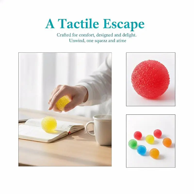 Sensory Slushie Squeeze Ball 1PC Reusable Crunchy Crackling Toy for Stress Relief Calm Fidget Play at Work Home