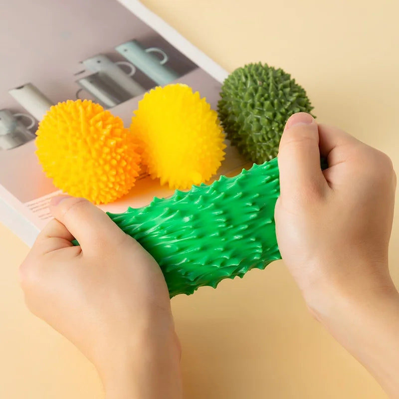 Dragon Fruit/Peach/Orange/Durian/Mango/Banana /Strawberry Squishy, Soft Squeeze Stress Relief Fidget Toy for Office Home