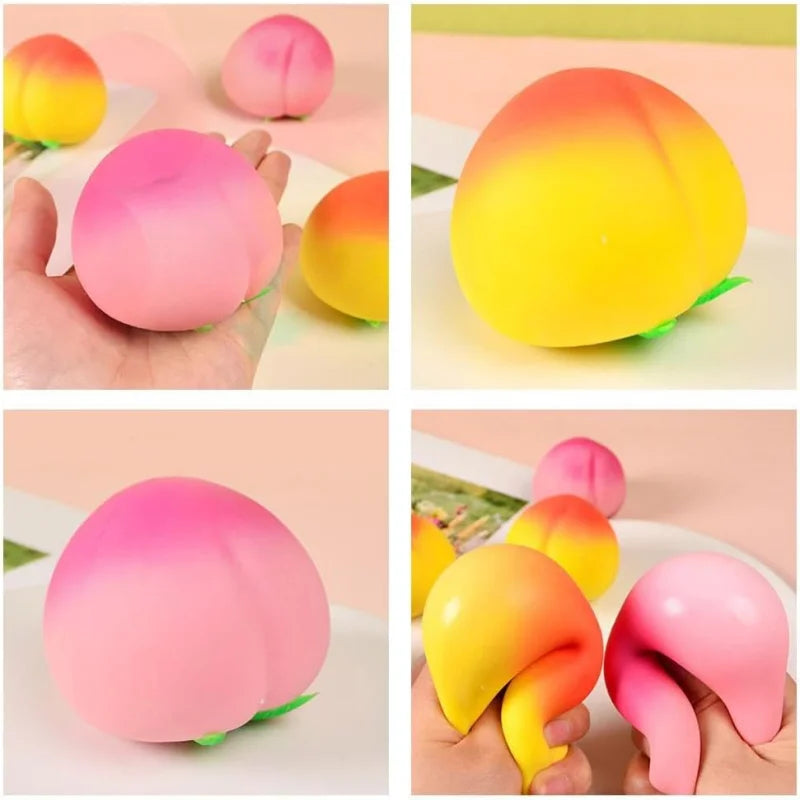 Dragon Fruit/Peach/Orange/Durian/Mango/Banana /Strawberry Squishy, Soft Squeeze Stress Relief Fidget Toy for Office Home