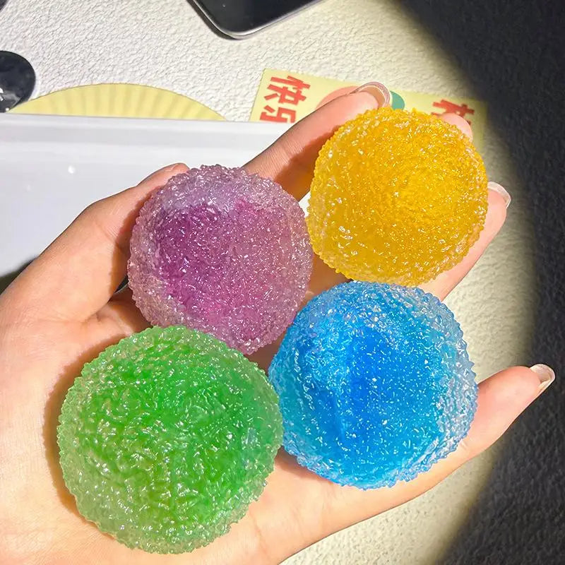 Sensory Slushie Squeeze Ball 1PC Reusable Crunchy Crackling Toy for Stress Relief Calm Fidget Play at Work Home