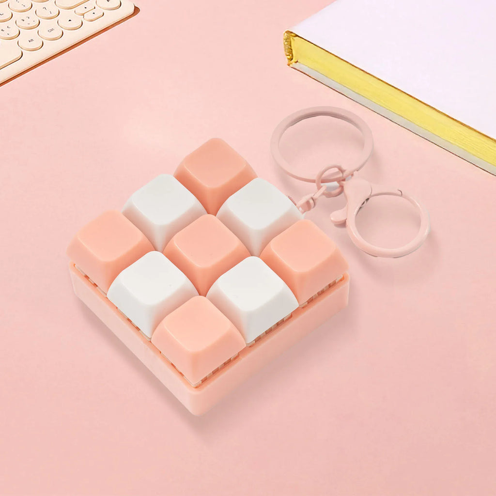Fidget Decompression 1/9 /12Keyboard Key Toy For Adults Antistress Toys Boys Girls Anti Stress Finger Keyboard Games Keychain