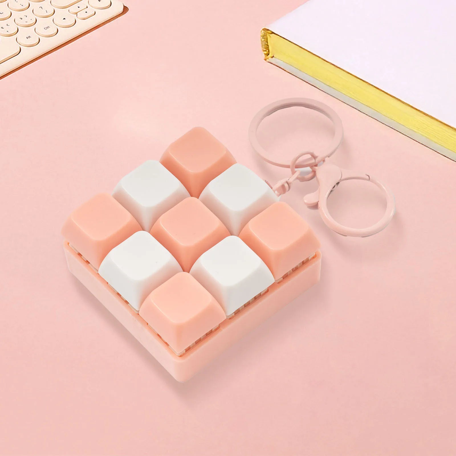 Fidget Decompression 1/9 /12Keyboard Key Toy For Adults Antistress Toys Boys Girls Anti Stress Finger Keyboard Games Keychain