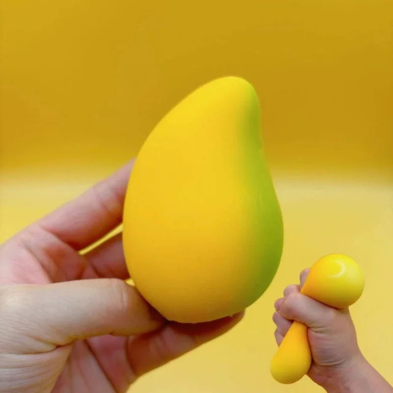 Dragon Fruit/Peach/Orange/Durian/Mango/Banana /Strawberry Squishy, Soft Squeeze Stress Relief Fidget Toy for Office Home