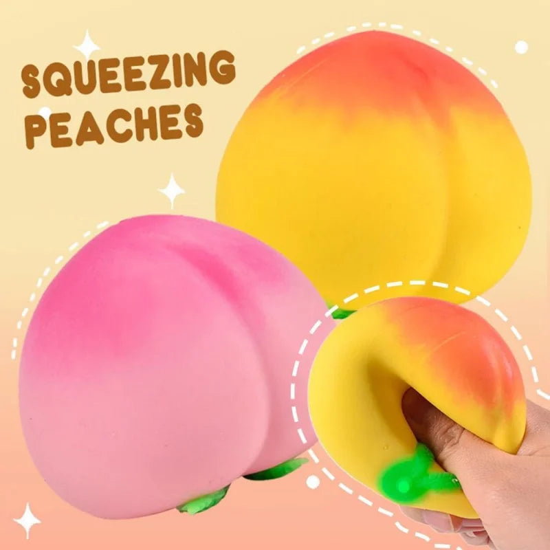 Dragon Fruit/Peach/Orange/Durian/Mango/Banana /Strawberry Squishy, Soft Squeeze Stress Relief Fidget Toy for Office Home