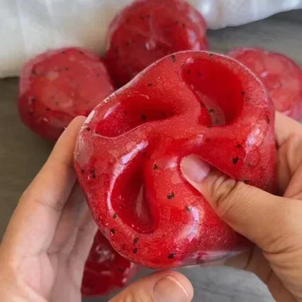 Hot Sale Squishy Handmade Watermelon Slush Toy Soft, Slow-Rebound Stress Relief Squeezy Toy Realistic Fruit Model Adult Gift