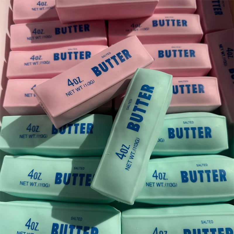 Crunchy Butter Stick Squishy Stress Ball Fidget Toy Squeeze Toy Round Blocks Filled ASMR Anti Stress Release Hand Relax Gift Toy