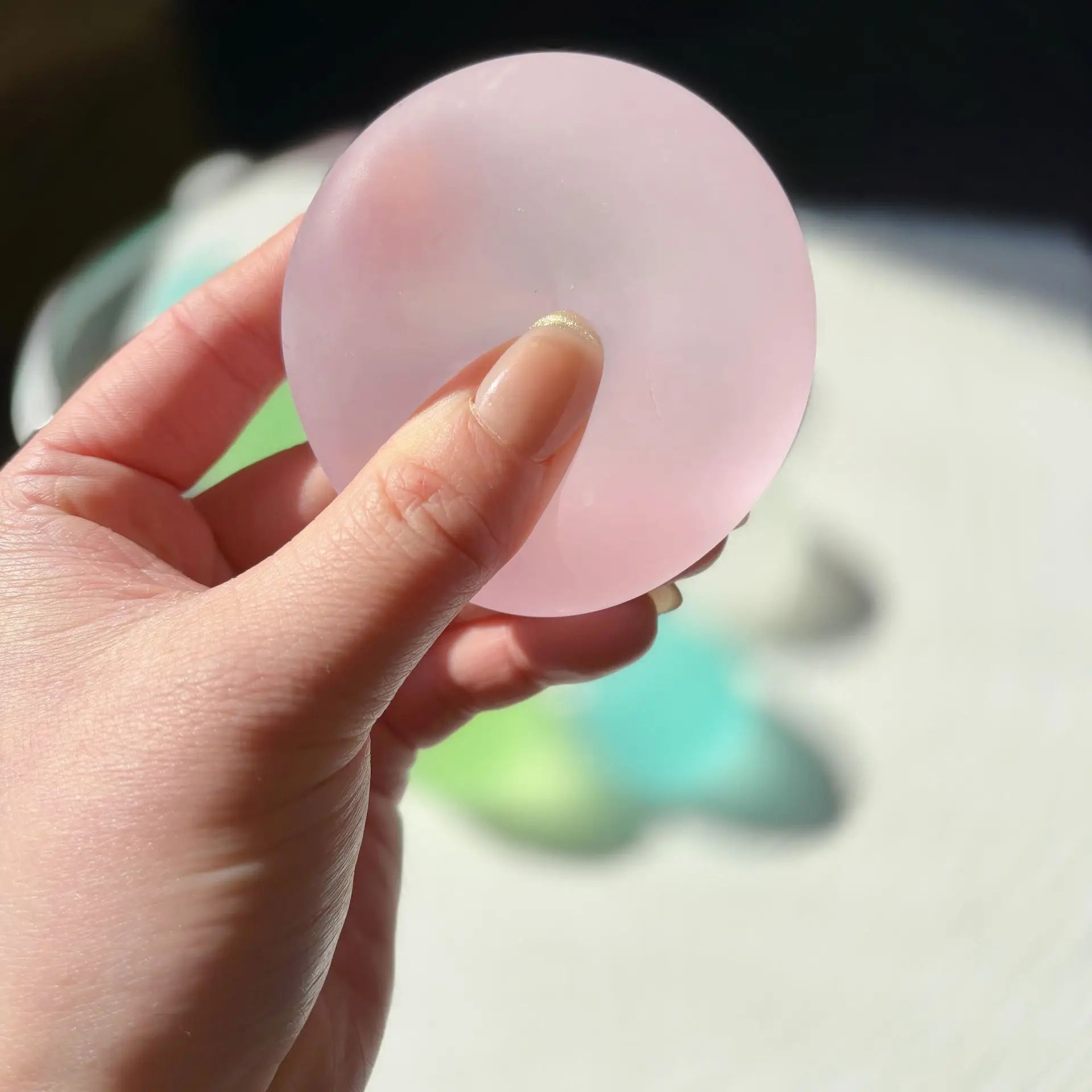 Blue Maltose Squishy Toys Anti Stress Sensory Fidgets Toy Soft Simulated Transparent Blue Maltose Slow-rebound Decompression Toy