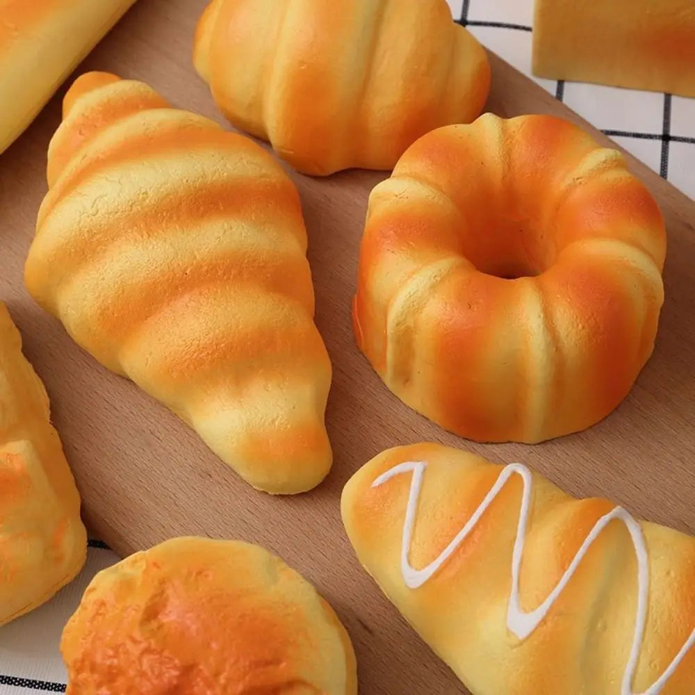 Squishy Food Creative Simulation Bread Sensory Toys Toast Donuts Slow Rebound Squeeze Anti Stress Relief Toys Desktop Decoration