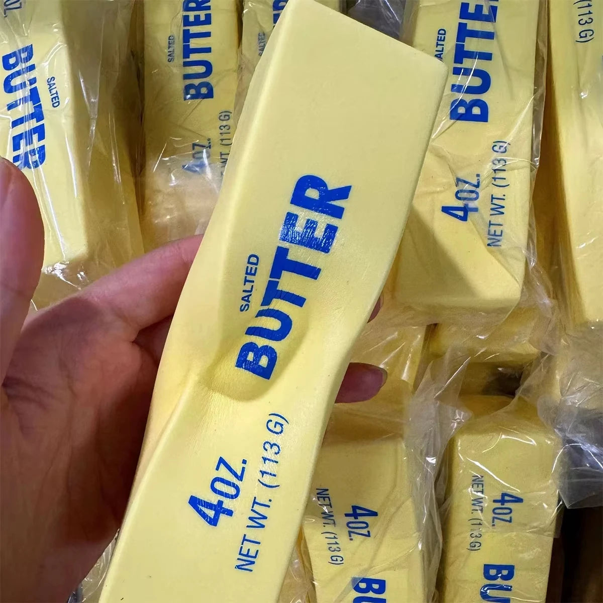 Soft Slow Rebound Butter Stick Squeezing Toy Realistic Butter Sticks Decompression Fidget Toys