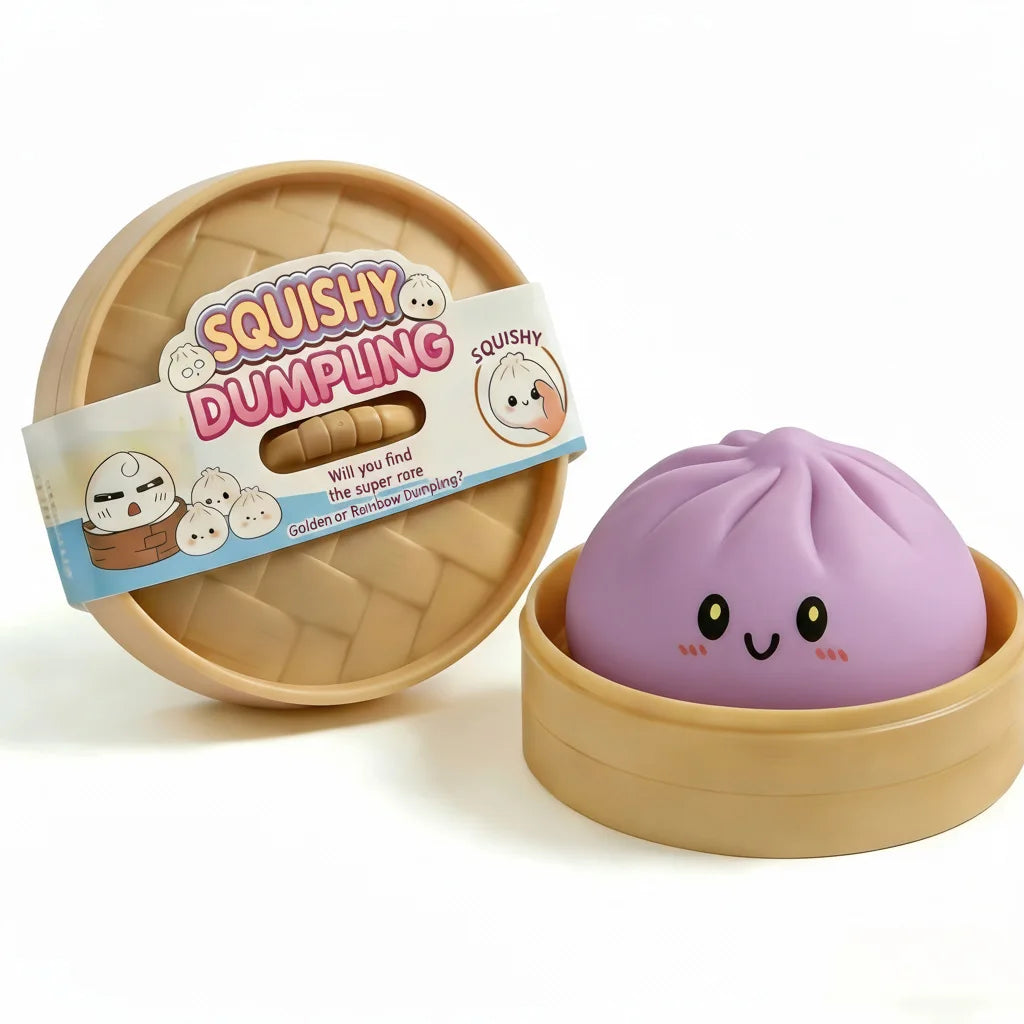 New Glitter Dumpling Glitter Dumpling Squishy with Box Dumplings Sensory Squeeze Toy for Stress Relief