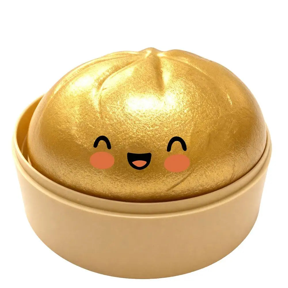 Premium Squishy Steamed Bun Dumpling Toy Slow Rising Glitter Stress Relief Ball Soft Stretchy Fidget Desk Toy Home Office Decor
