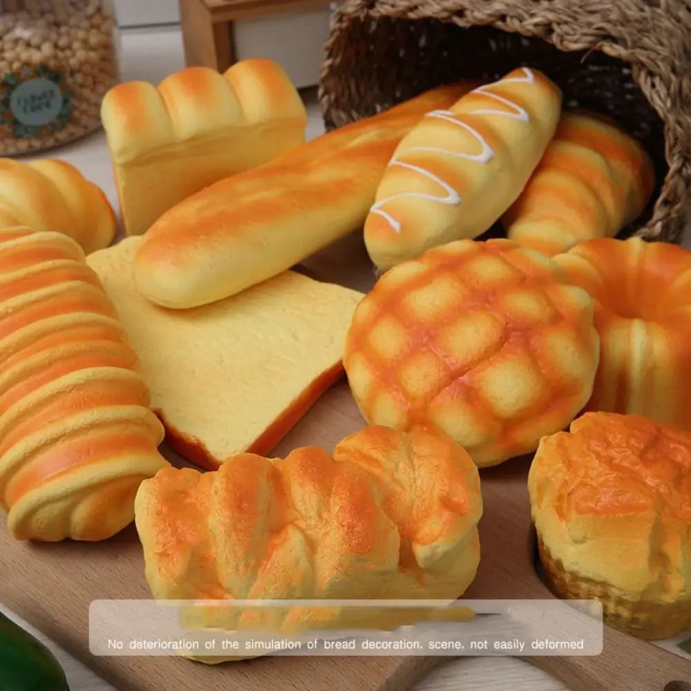 Squishy Food Creative Simulation Bread Sensory Toys Toast Donuts Slow Rebound Squeeze Anti Stress Relief Toys Desktop Decoration