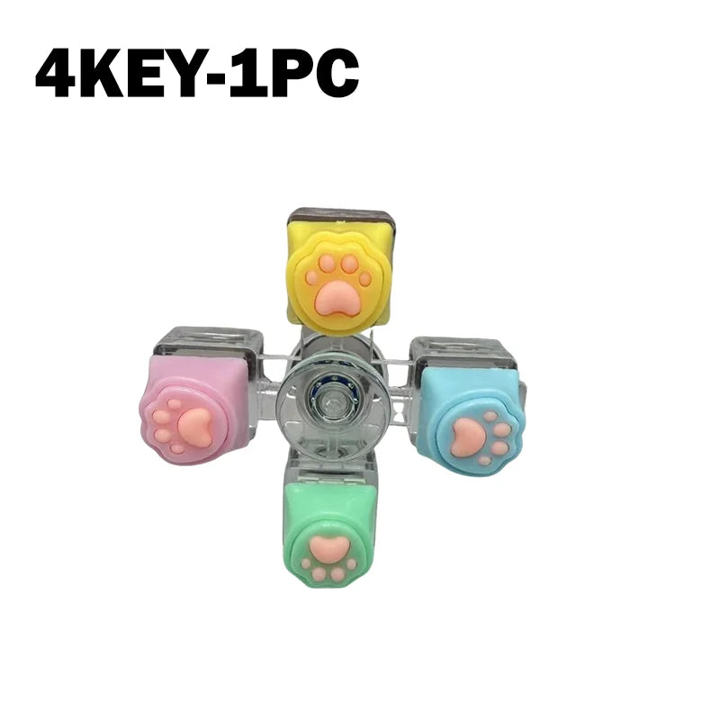 LED Light Keyboard Keychain Fidget Toy Clickable Button Stress Relief Portable Desk Accessory Office Decor Gift  Anxiety Relief