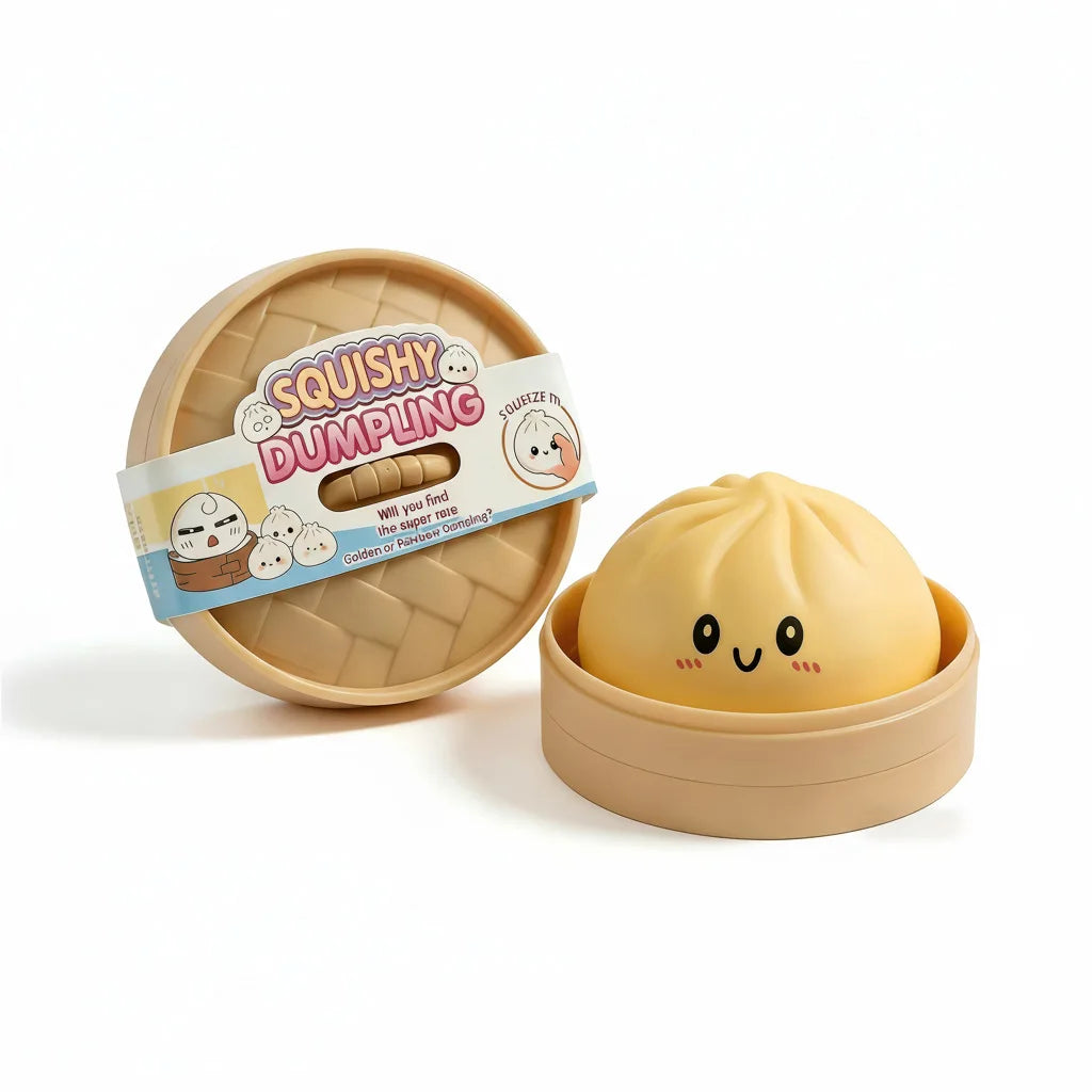 New Glitter Dumpling Glitter Dumpling Squishy with Box Dumplings Sensory Squeeze Toy for Stress Relief