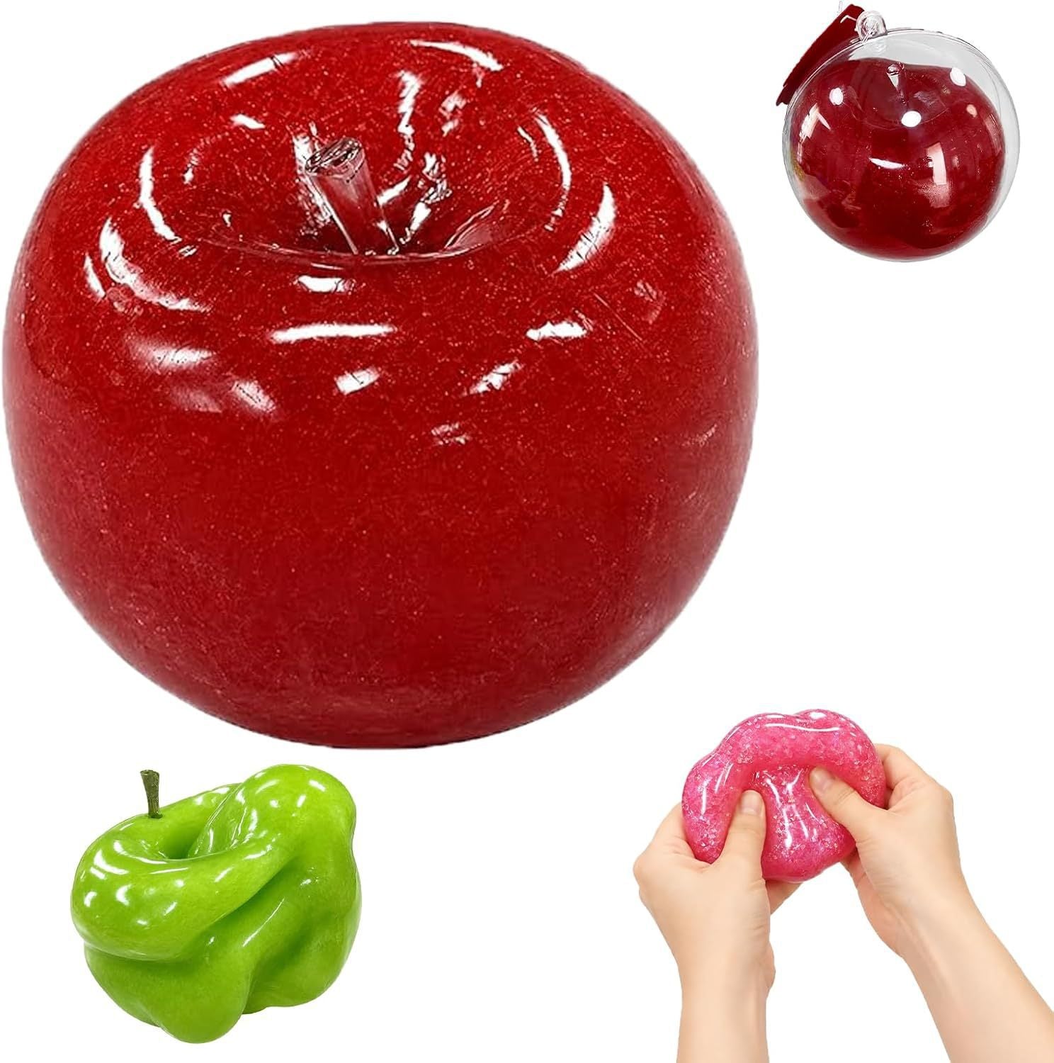 Moldable Ice Cream Apple Slime Stress Ball