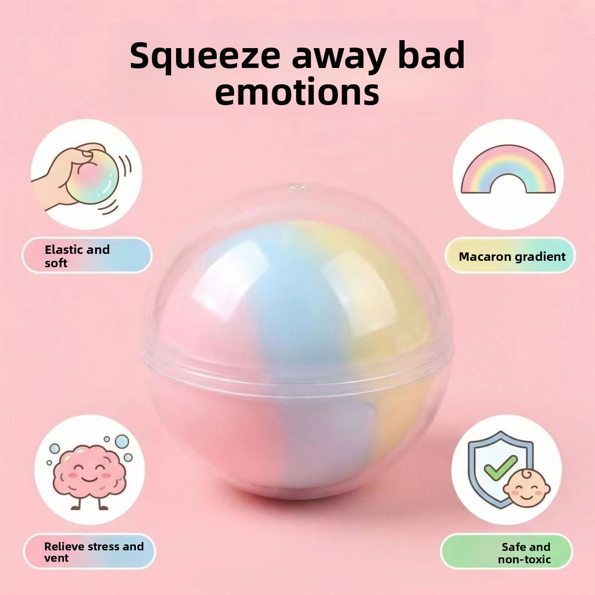 Squeezable Stress Relief Handmade Ball