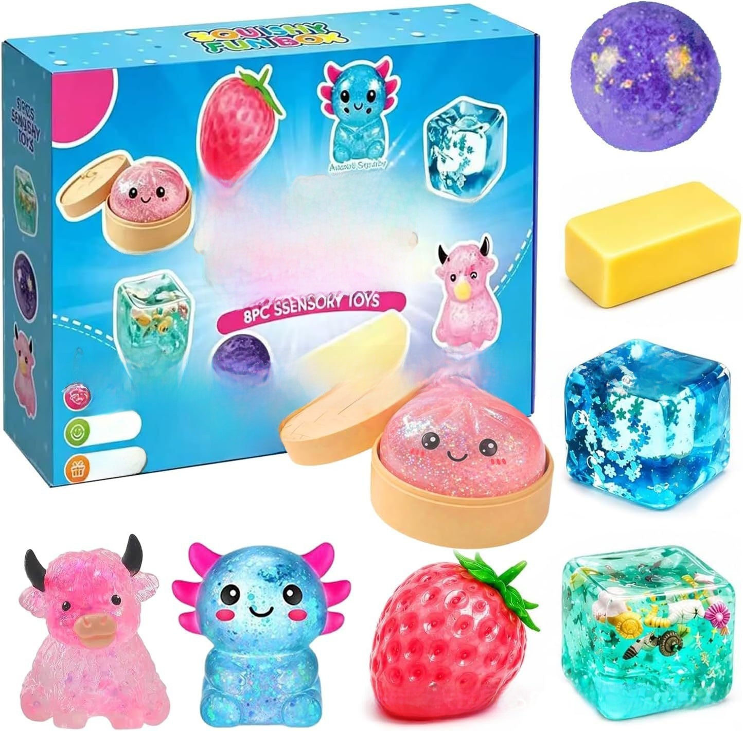 Slow Rebound Squishy Stress Relief Toy Gift Set