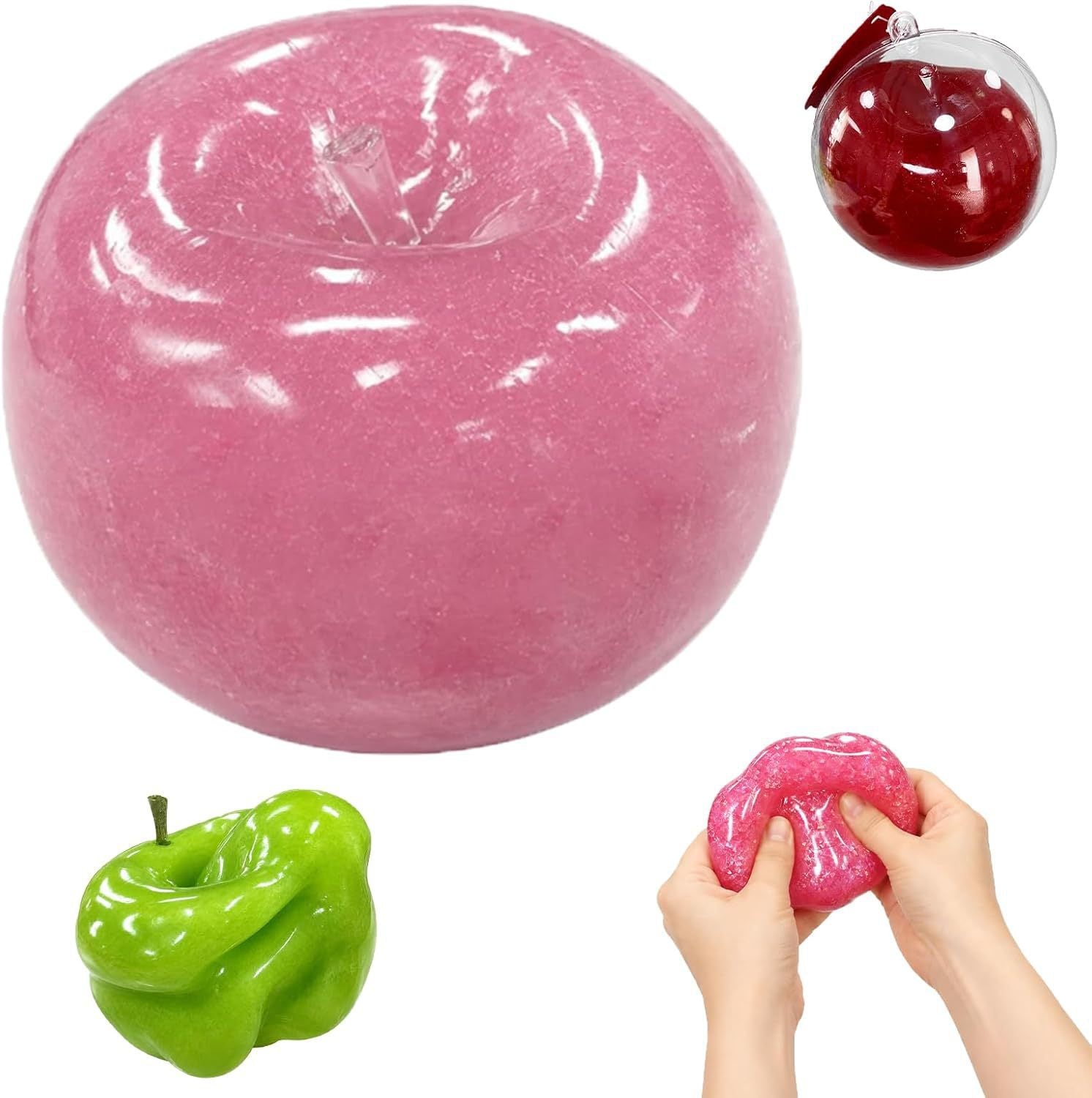 Moldable Ice Cream Apple Slime Stress Ball