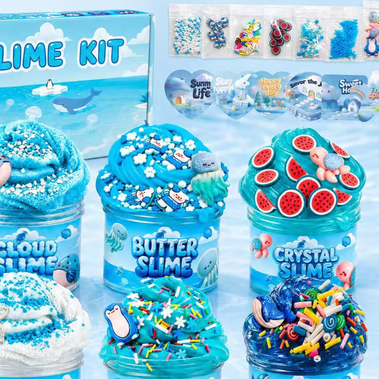 6-Color Sensory Slime Toy Set for Kids