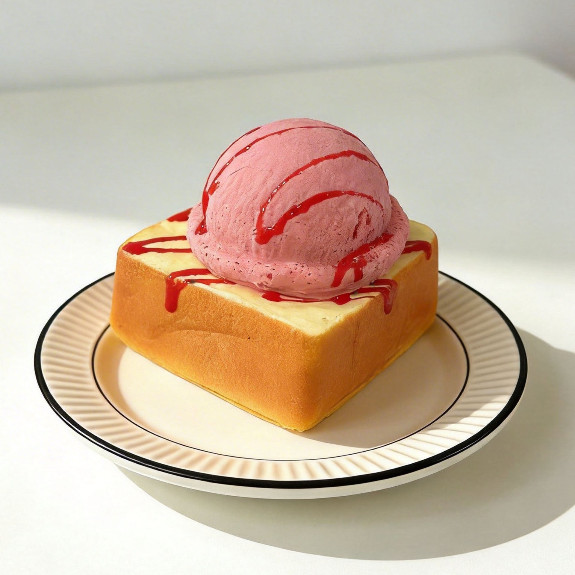 Simulated Toast Ice Cream Bread Squishy Toy Stress Relief Ultra Slow Rebound Toy