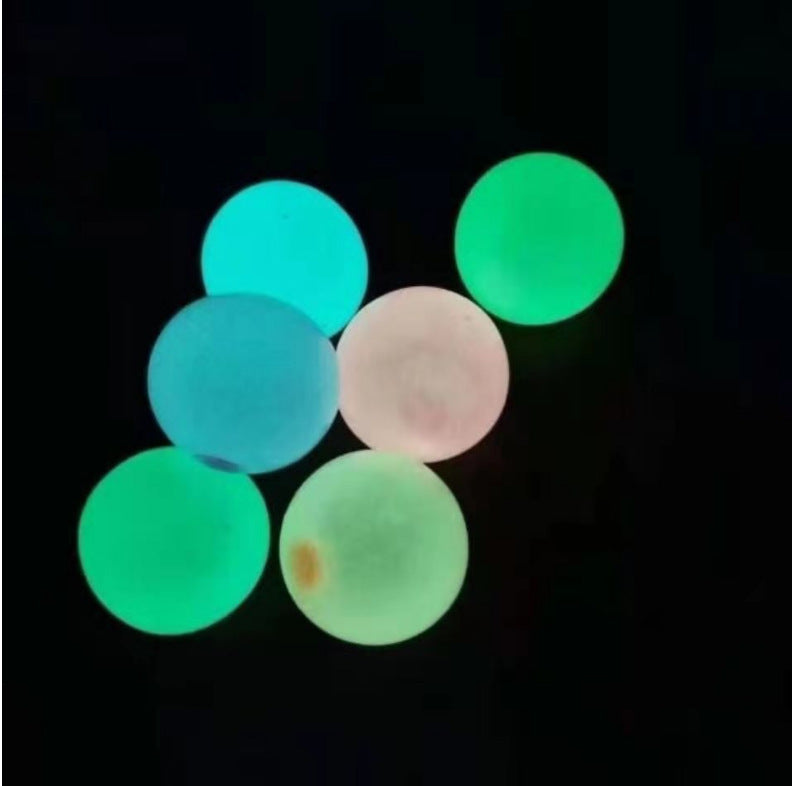 Glow in the Dark Sticky Squishy Ball Stress Relief Toy for Kids