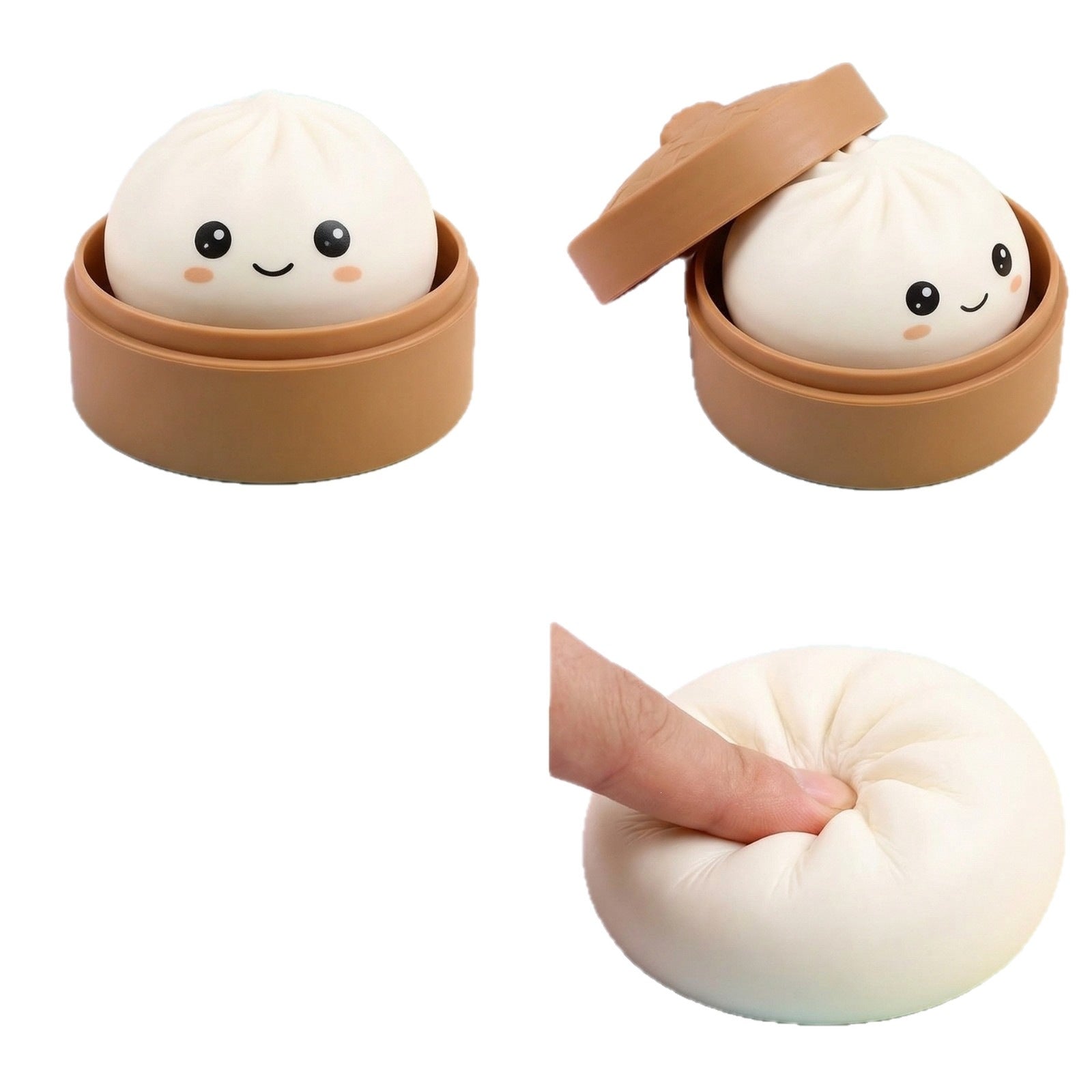 Smiling Face Large Bun Squishy Toy