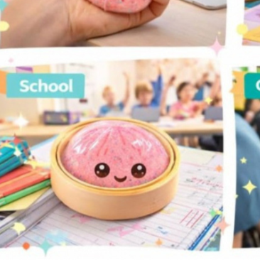 Glitter Dumpling Squishy Toy