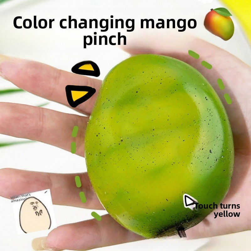 Color Changing Mango Squishy Stress Relief Toy