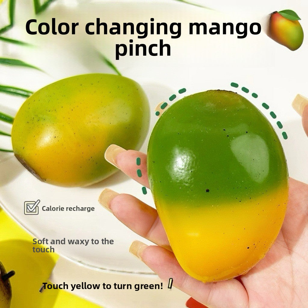 Color Changing Mango Squishy Stress Relief Toy