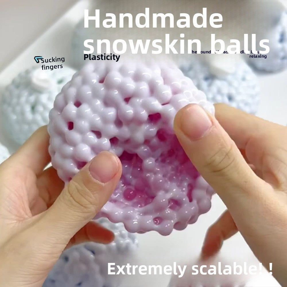 Crunchy Bead-Filled Squishy Ball – Sensory Squeeze Fidget Toy